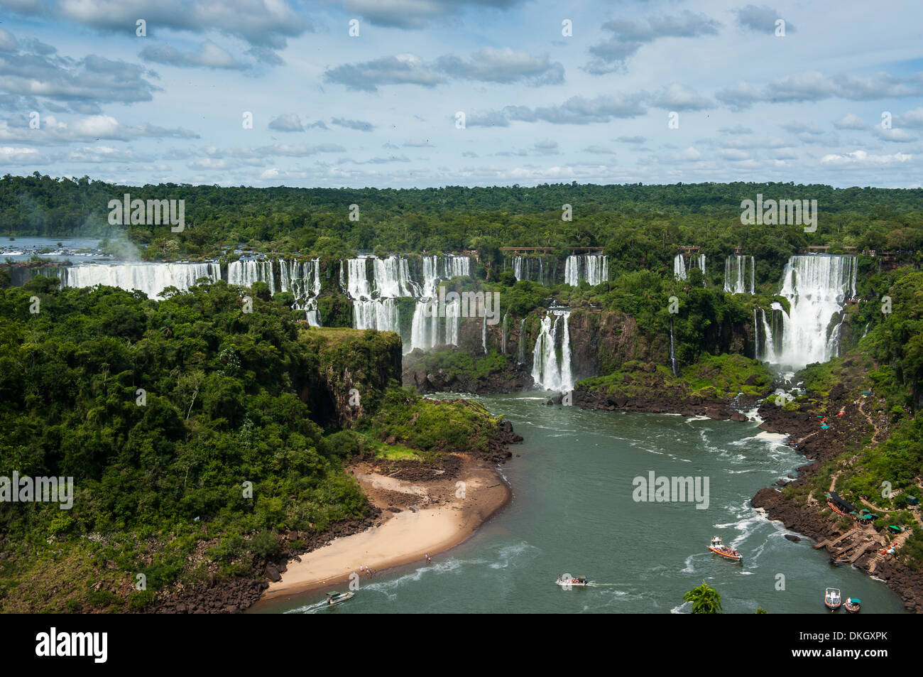 Foz de Iguazu (Iguacu Wasserfälle), die größten Wasserfälle der Welt, Nationalpark Iguaçu, UNESCO World Heritage Site, Brasilien Stockfoto