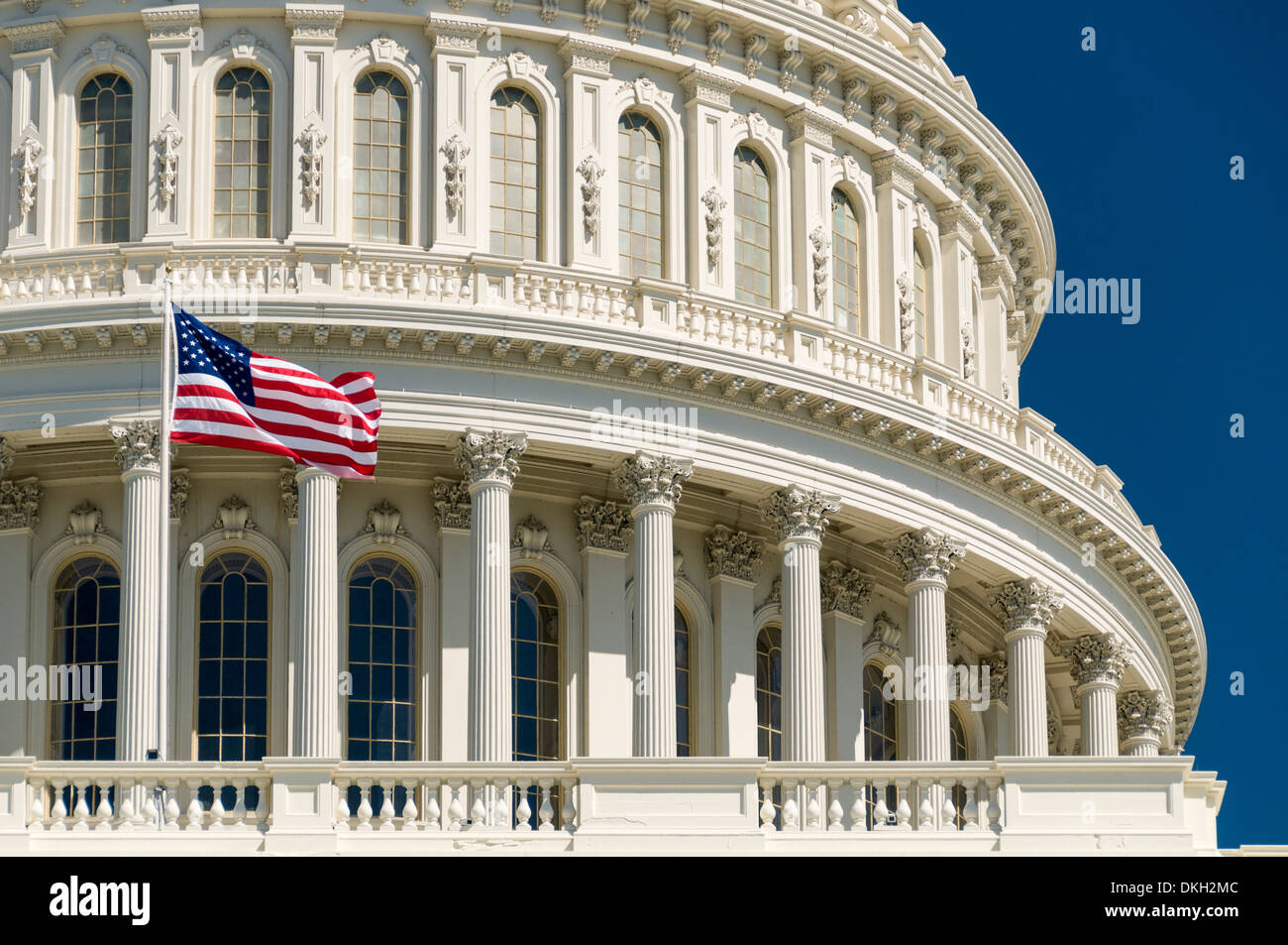Nahaufnahme des Capitol Building, Kapitol, Washington, D.C., Vereinigte Staaten von Amerika, Nordamerika Stockfoto