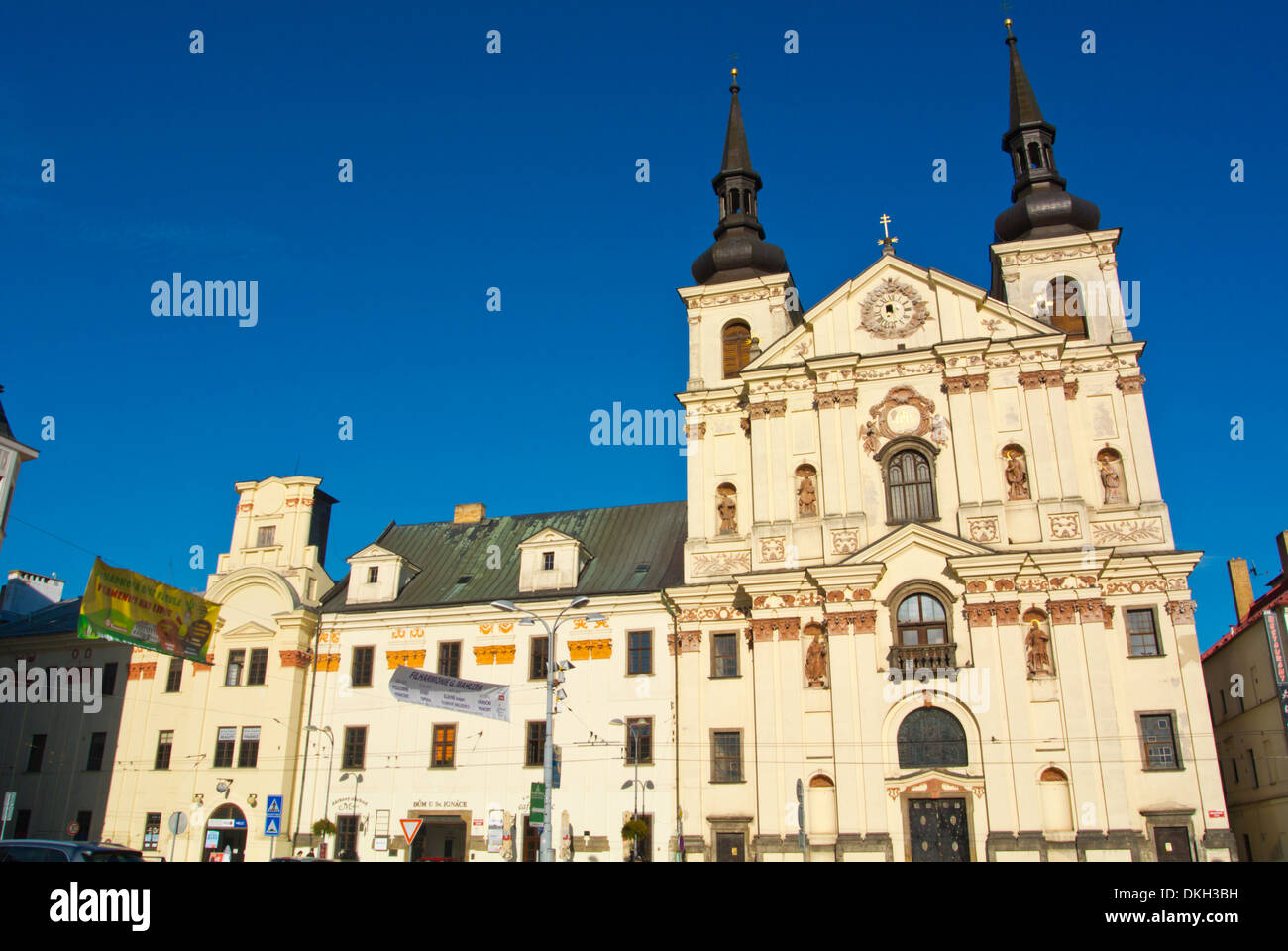 SV Ignac Kirche Masarykovo Namesti alte Stadt Jihlava Vysocina Stadtregion Moravia Mitteleuropa Tschechien Stockfoto