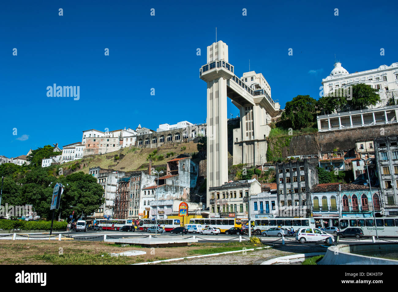 Lacerda Aufzug im Pelourinho, Salvador da Bahia, Bahia, Brasilien, Südamerika Stockfoto