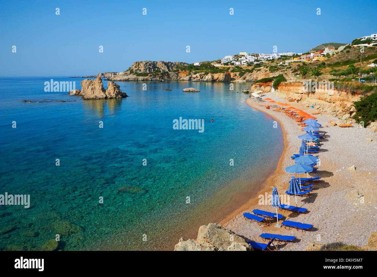 Amopi Strand, Karpathos, Dodekanes, griechische Inseln, Griechenland, Europa Stockfoto