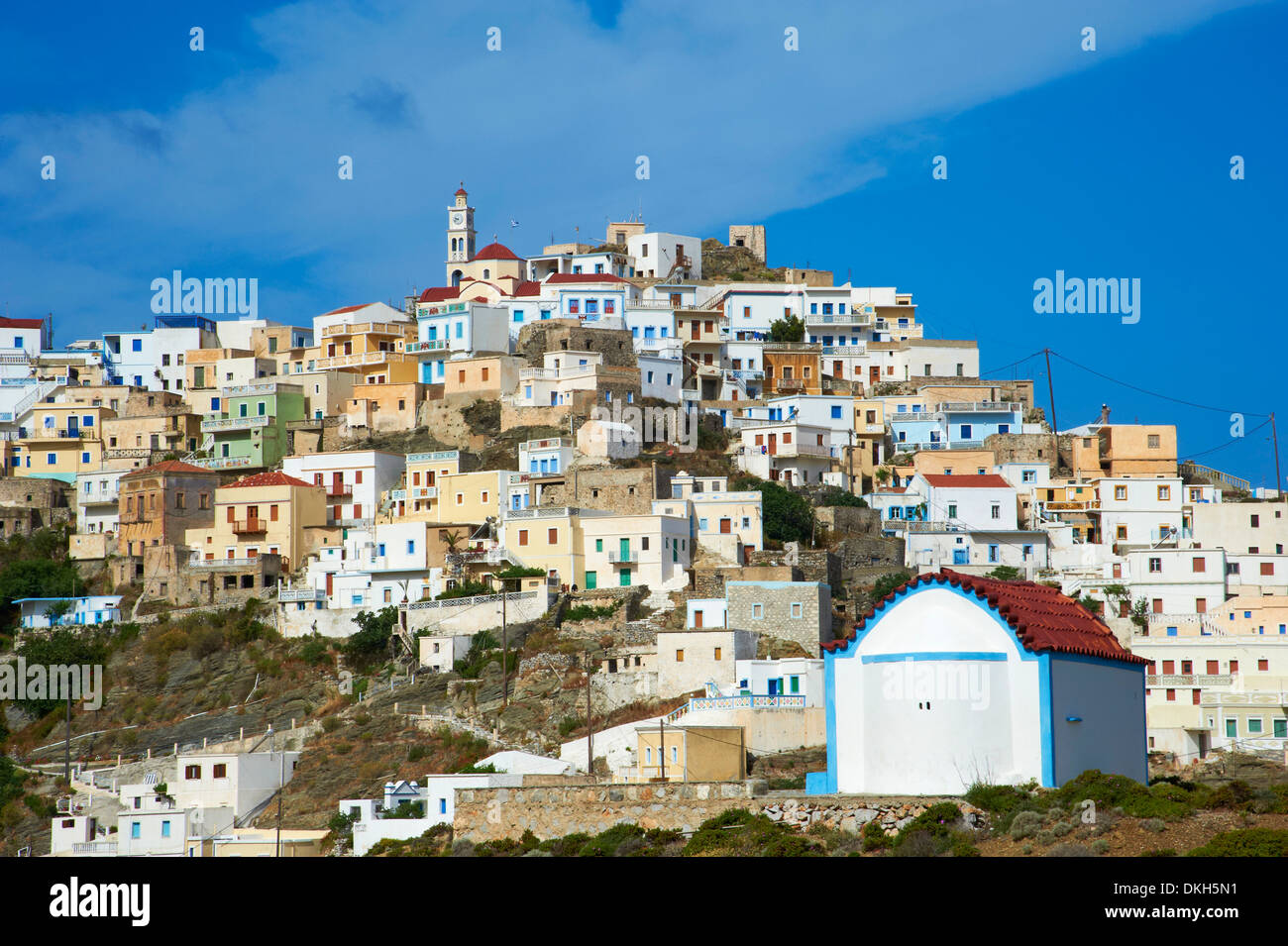 Olympos, Karpathos, Dodekanes, griechische Inseln, Griechenland, Europa Stockfoto