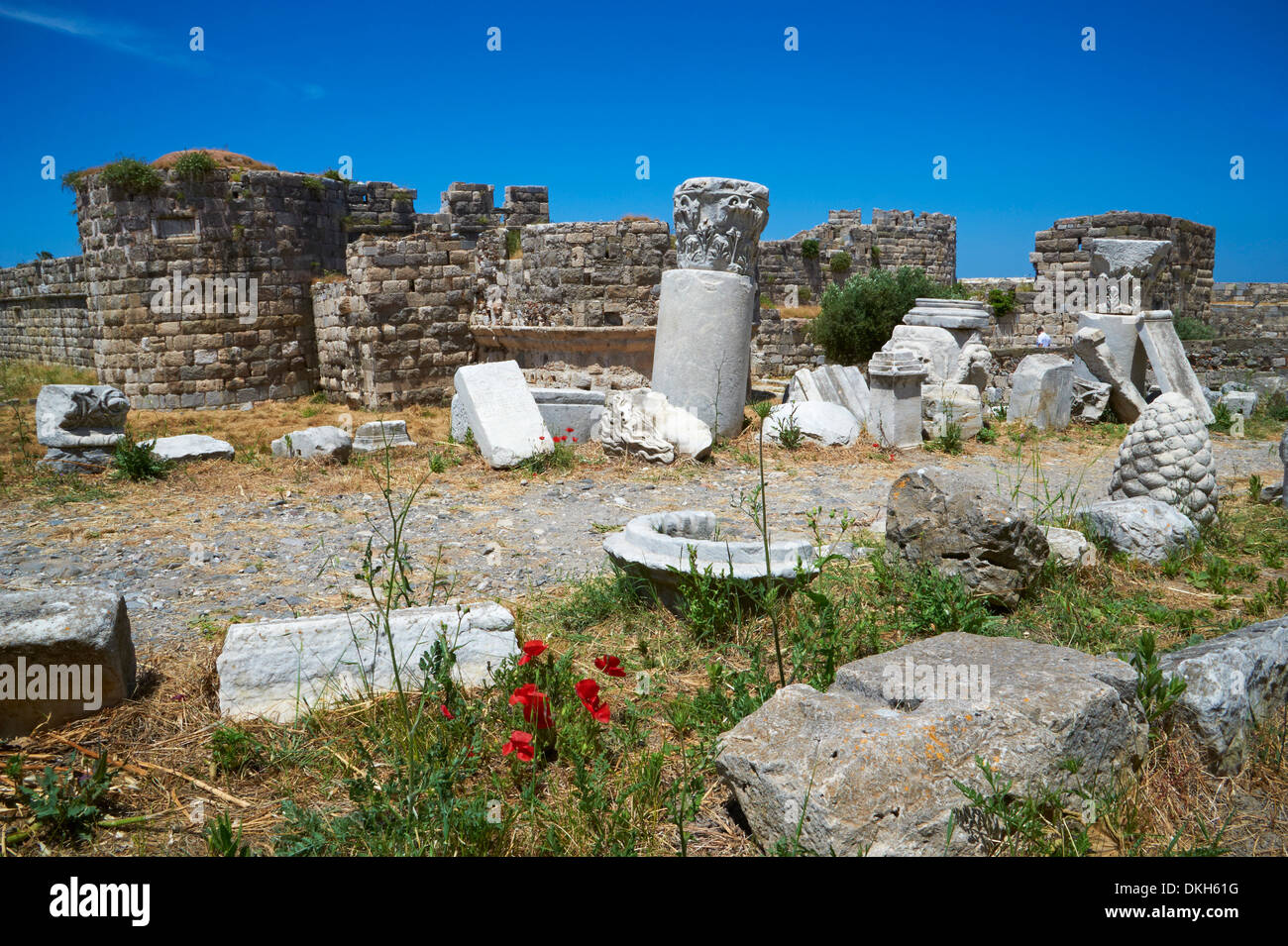 Alte Stadt Burg, Kos, Dodekanes, griechische Inseln, Griechenland, Europa Stockfoto