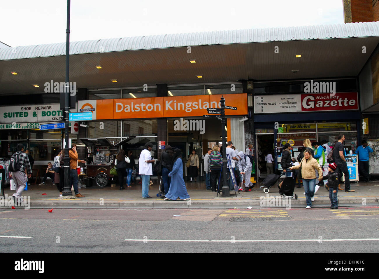 Dalston Kingsland Overground Station in East London Stockfoto
