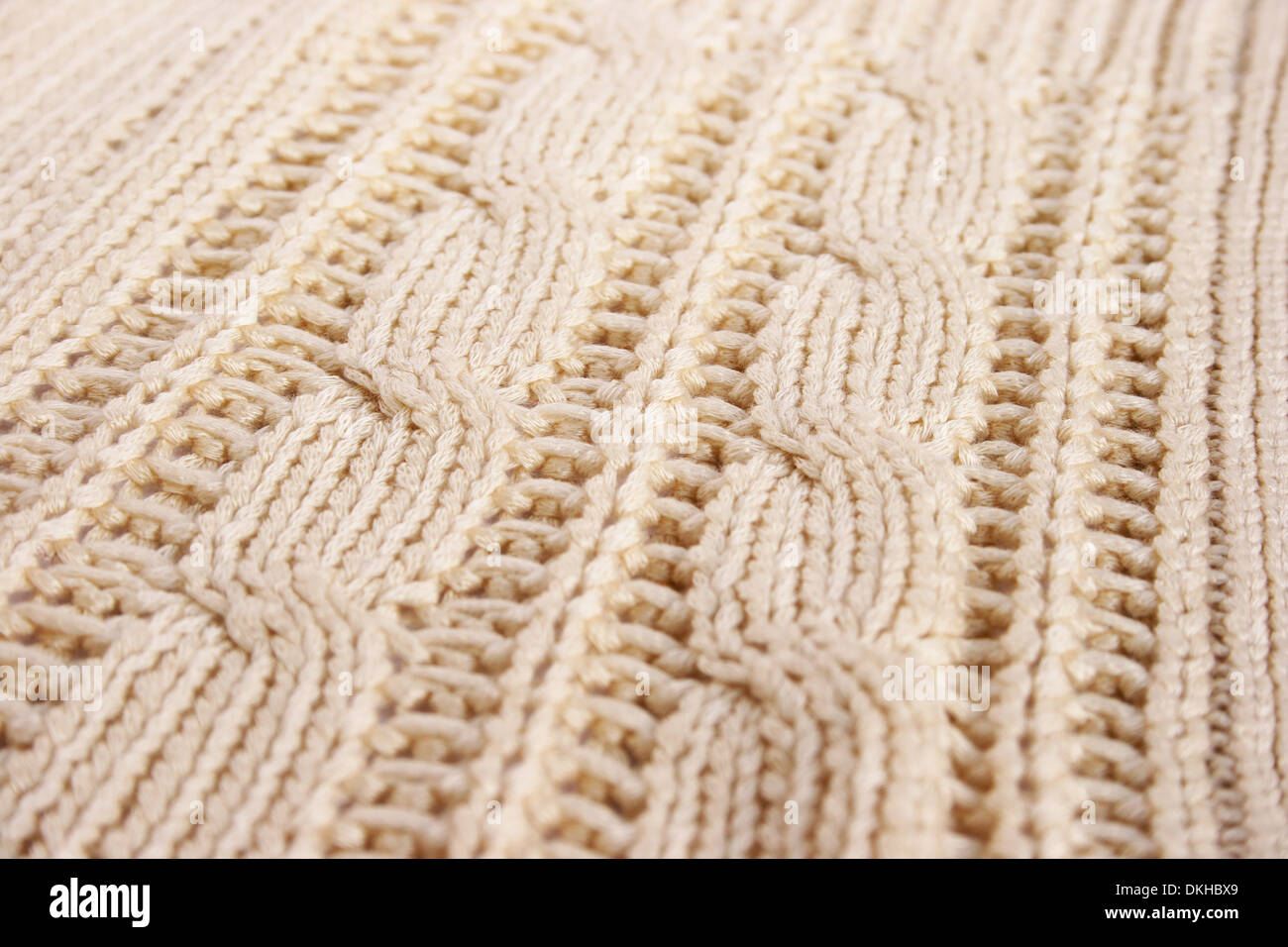 Gestrickte Tuch als Hintergrund. Stockfoto