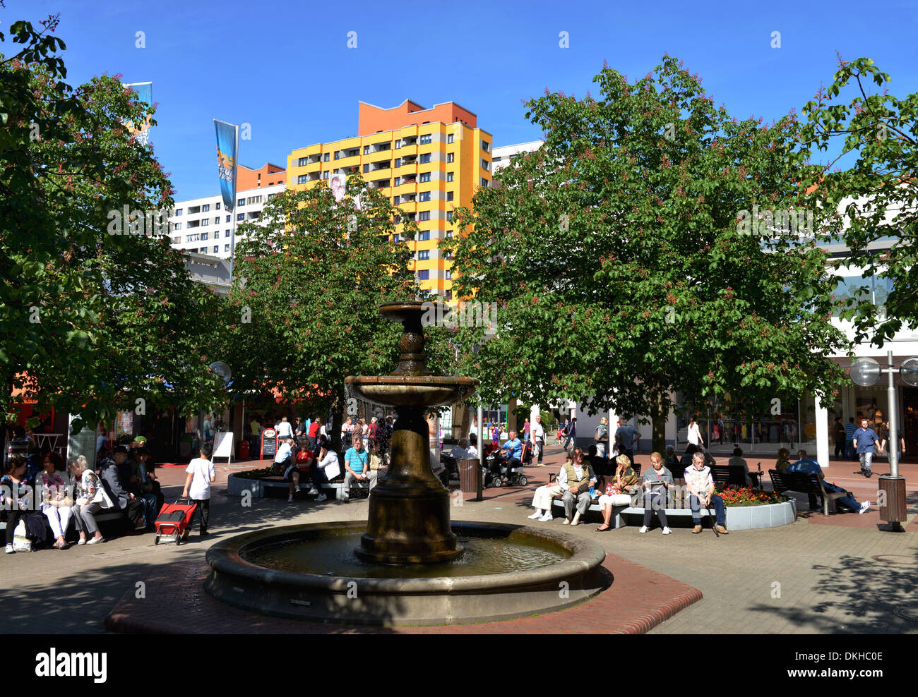 Brunnen, Maerkisches Zentrum, Wilhelmsruher Damm, Maerkisches Viertel, Berlin, Deutschland / Märkische Stockfoto