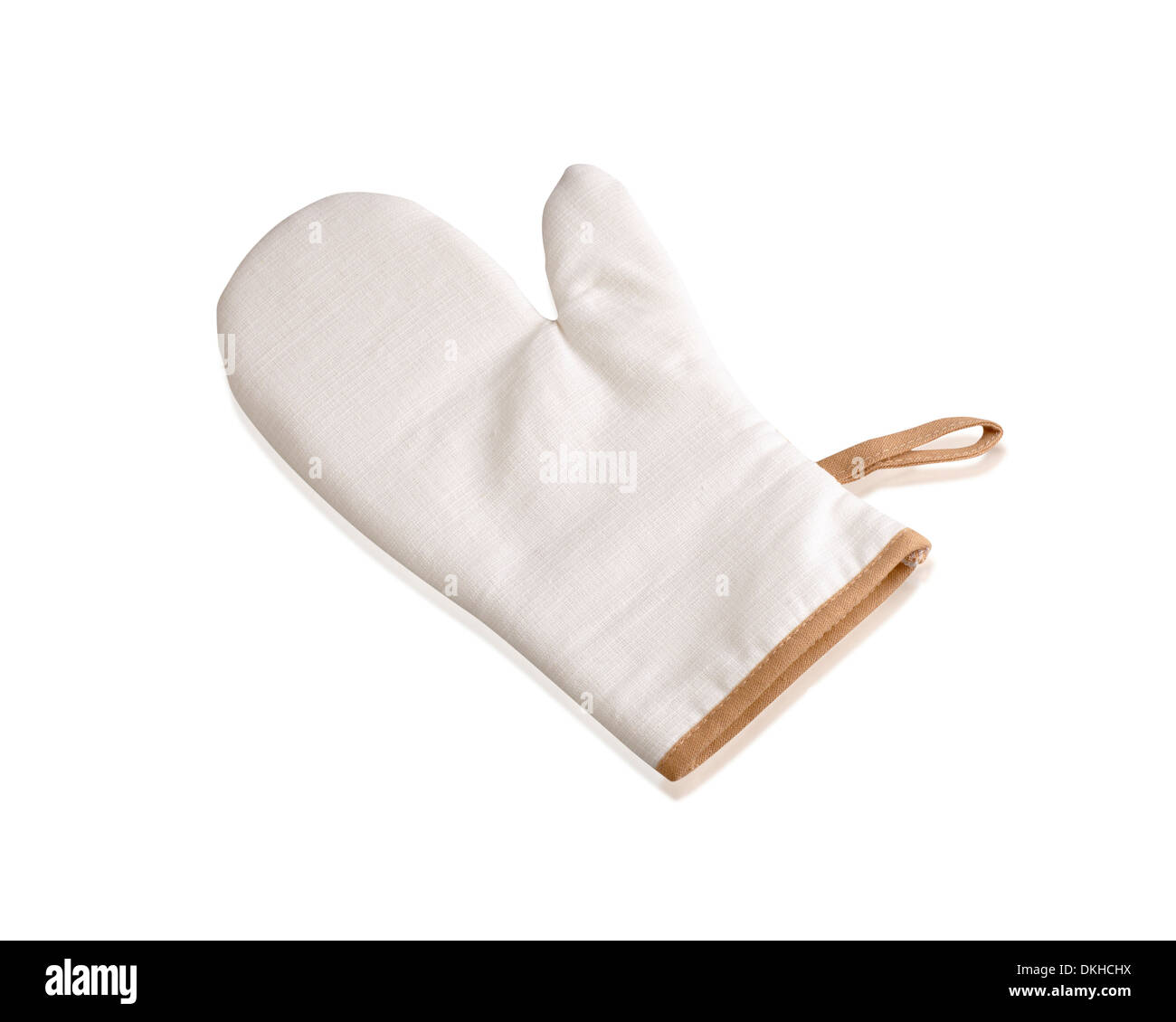 Küche-Schutzhandschuh isoliert auf weißem Hintergrund Stockfoto