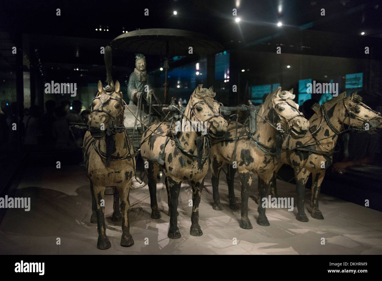 Wagen-Statue an Terrakotta-Krieger-Armee-Museum, Xi ' an, Shaanxi, China Stockfoto