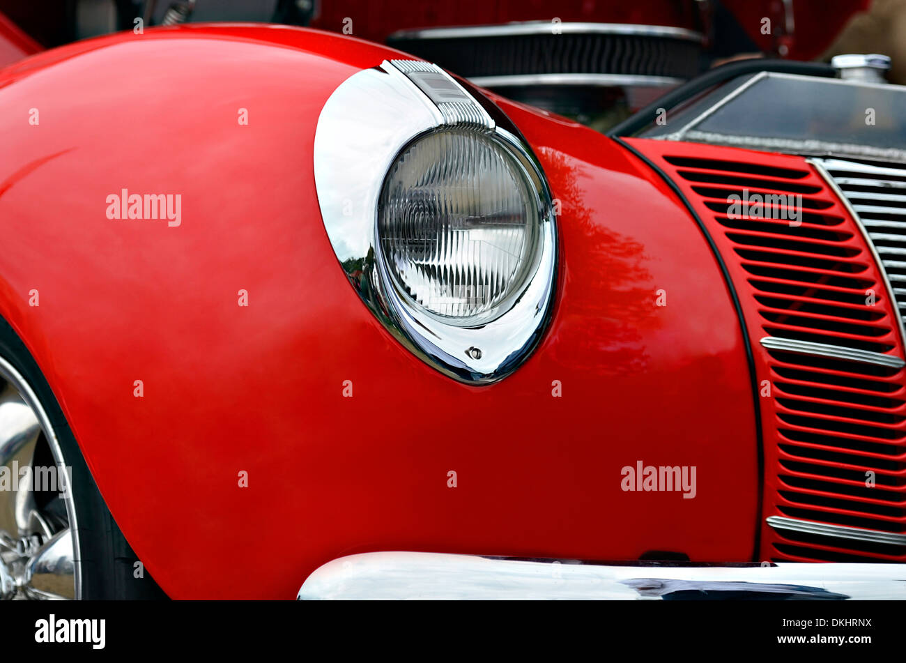 Ein Oldtimer, der wunderschön restauriert wurde. Stockfoto