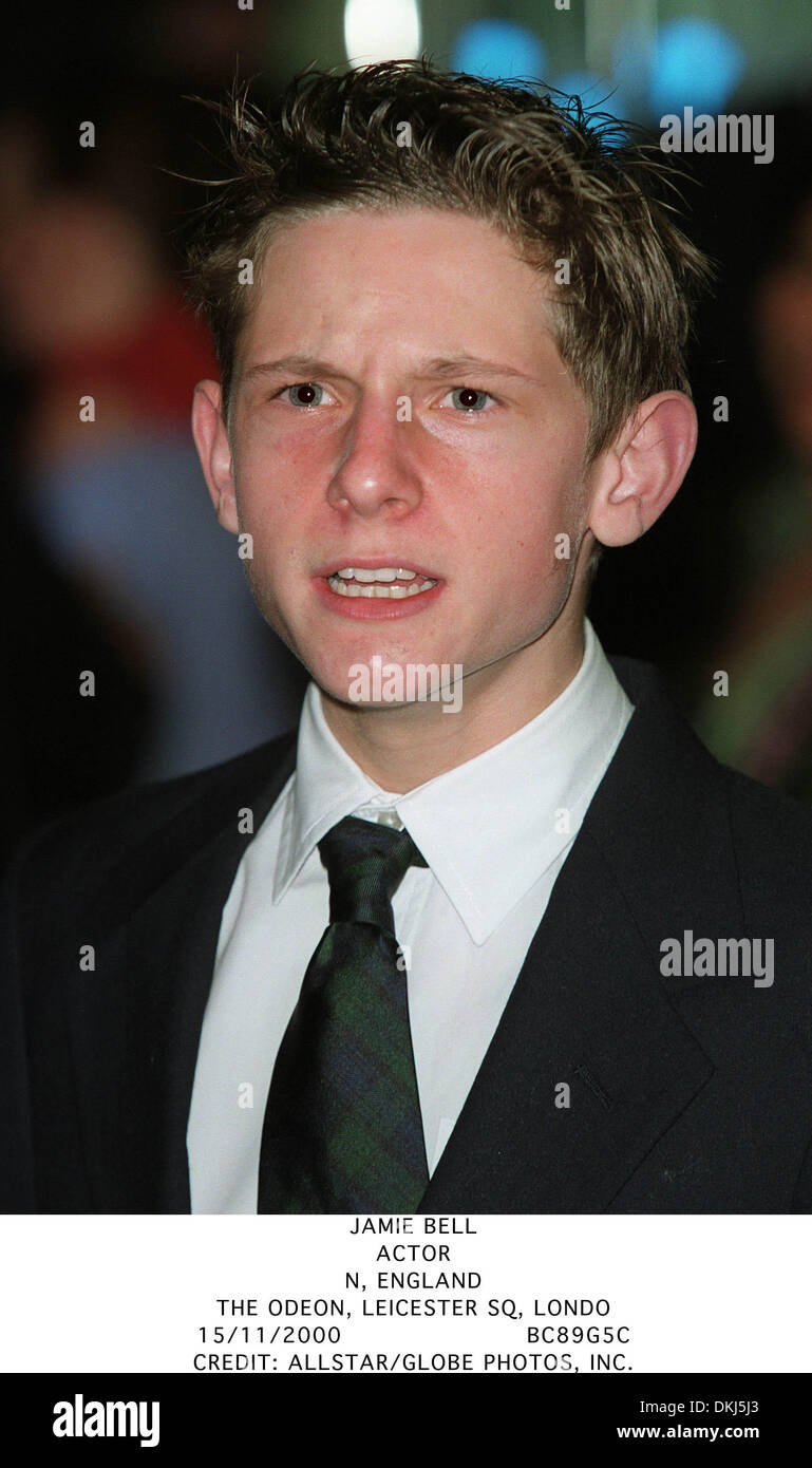 15. November 2000 - ODEON, LEICESTER SQ, LONDO - JAMIE BELL. SCHAUSPIELER. N, ENGLAND. DAS ODEON LEICESTER SQ, LONDO.15/11/2000.BC89G5C. CREDIT: (Kredit-Bild: © Globe Photos/ZUMAPRESS.com) Stockfoto