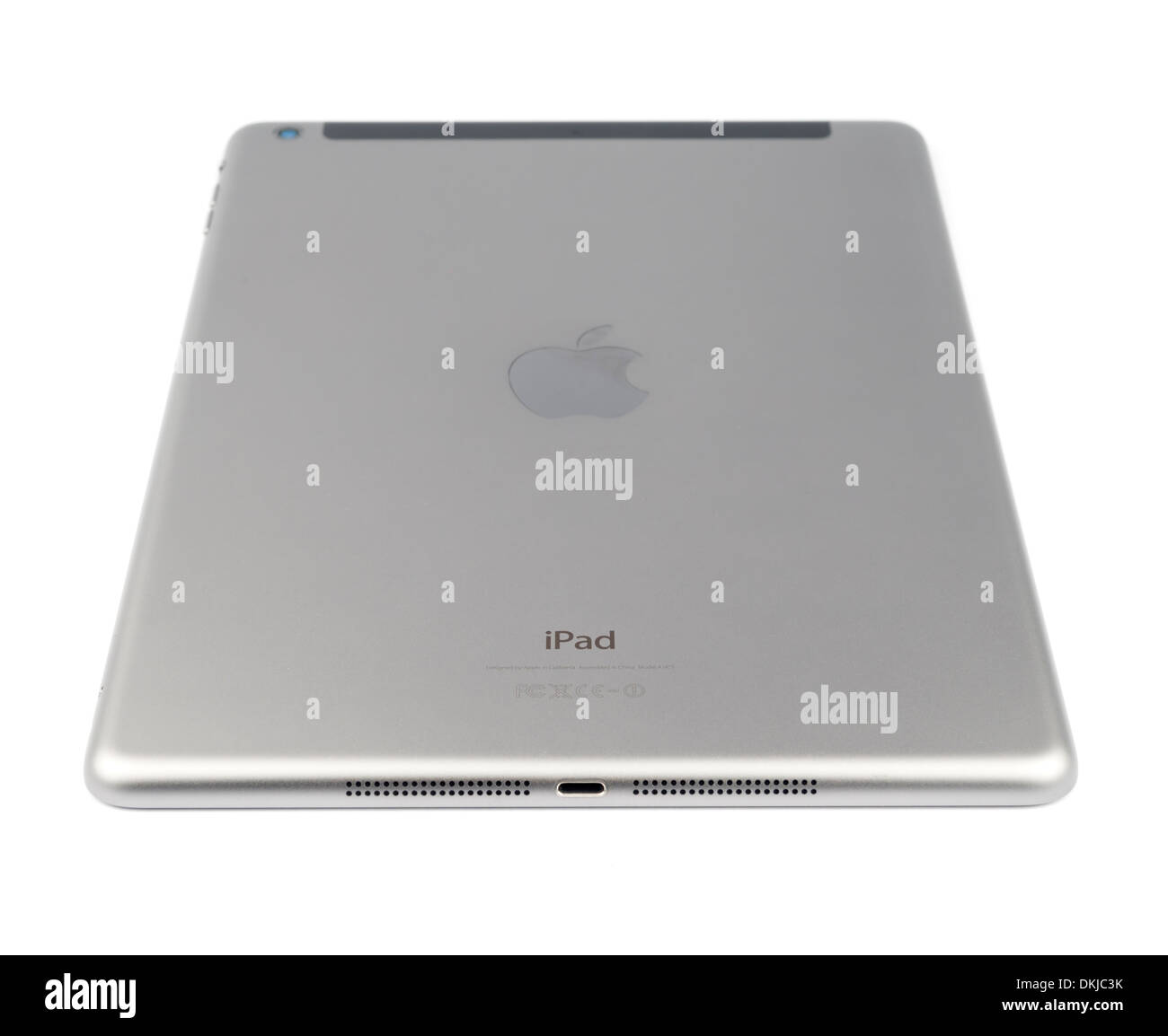 Rückansicht des iPad Air 4G isoliert auf weißem Hintergrund Stockfoto