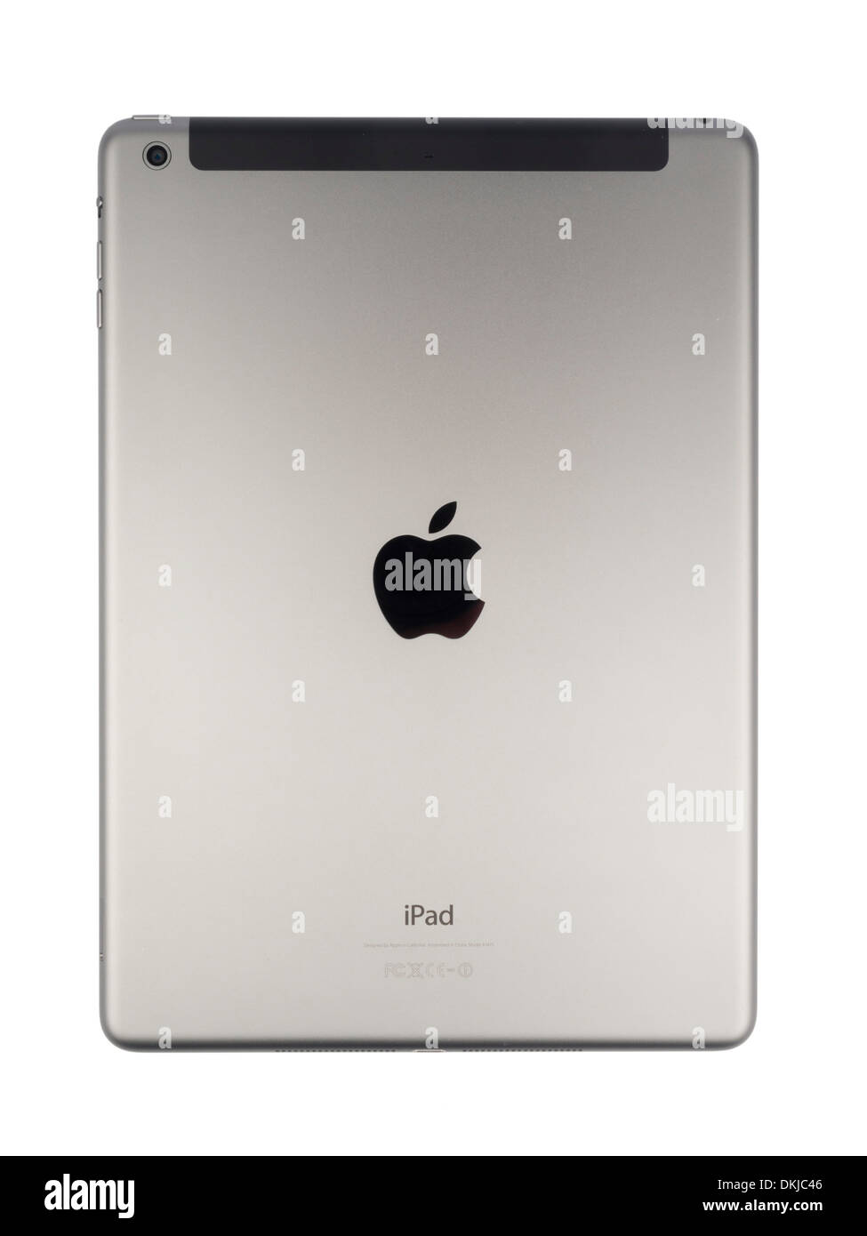 Rückansicht des iPad Air 4G isoliert auf weißem Hintergrund Stockfoto