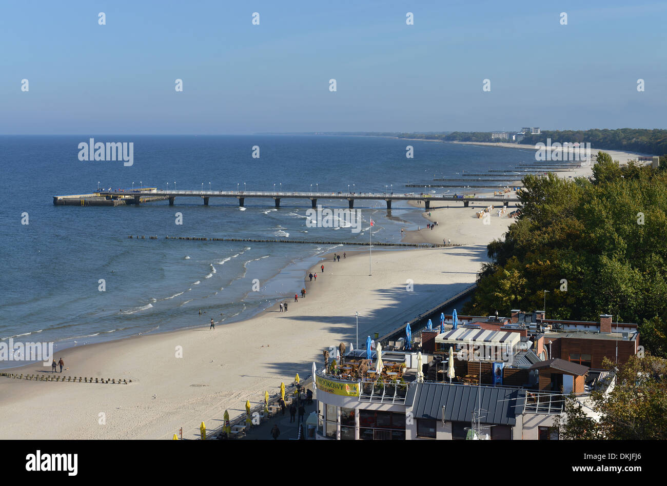 Sandstrand, Kolberg, Polen Stockfoto