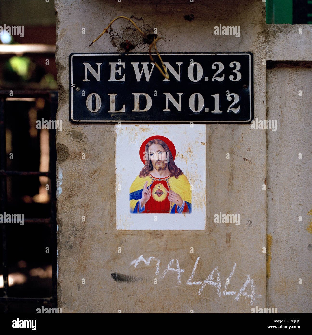 Jesus Christus in Madras Chennai in Tamil Nadu in Indien in Südasien. Christlich Christentum Religion Religionskultur Anbetung glauben Reisen Stockfoto