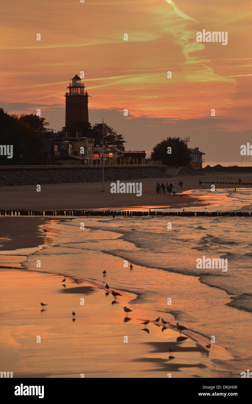 Sandstrand, Kolberg, Polen Stockfoto