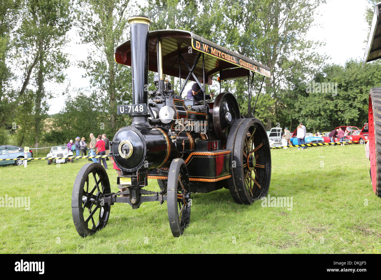 Klassische Fahrzeuge, Lokomobile und Showground Organe bei Knotford Nook, Otley. -Otley Vintage Transport Extravaganza Stockfoto