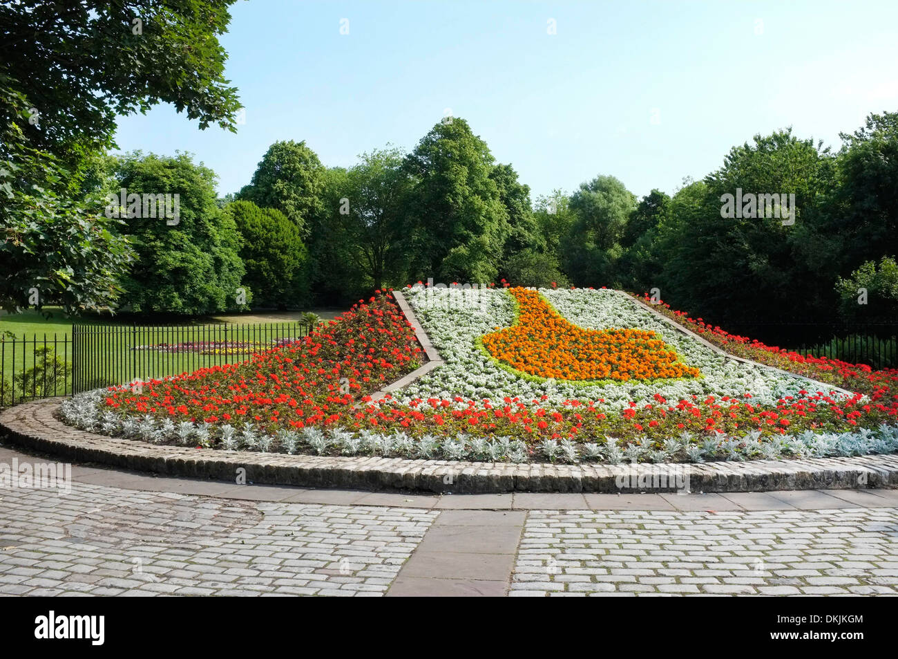 Blumenbeete in Roundhay Park, Leeds Stockfoto