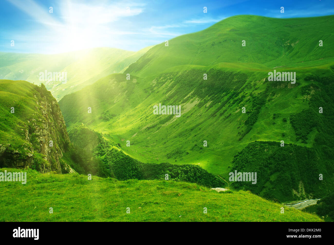 Grüne Berge Stockfoto