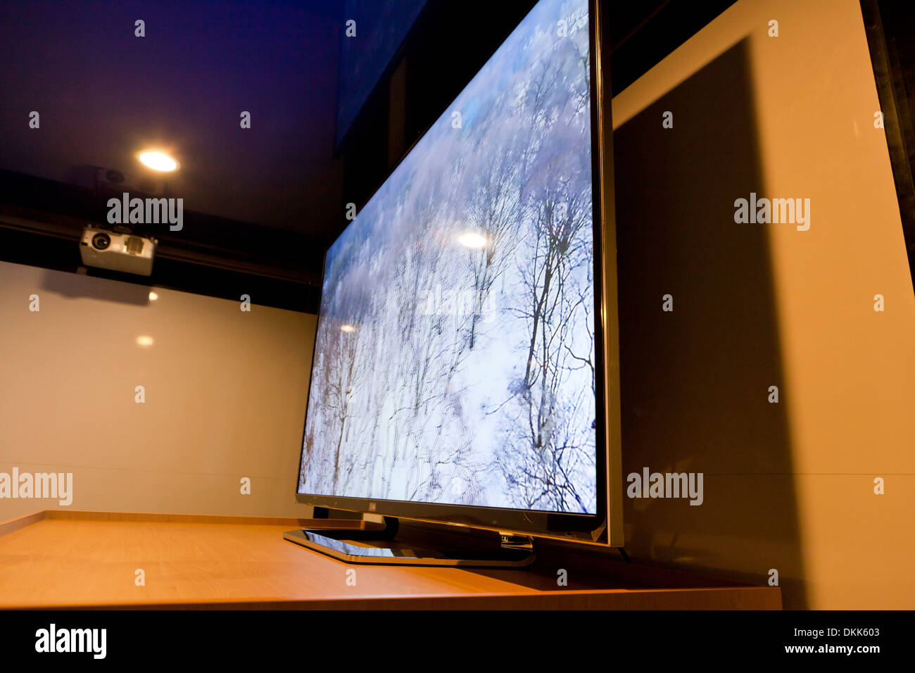 Großen LG 3D Flachbild-TV - Südkorea Stockfoto