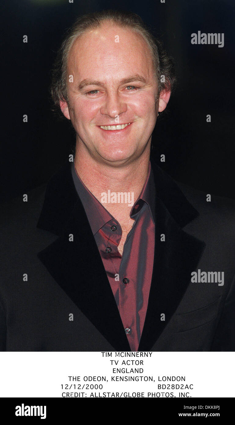 12. Dezember 2000 - das ODEON, KENSINGTON, LONDON - TIM MCINNERNY. TV-SCHAUSPIELER. ENGLAND. DAS ODEON, KENSINGTON, LONDON.12/12/2000.BD28D2AC. CREDIT: (Kredit-Bild: © Globe Photos/ZUMAPRESS.com) Stockfoto