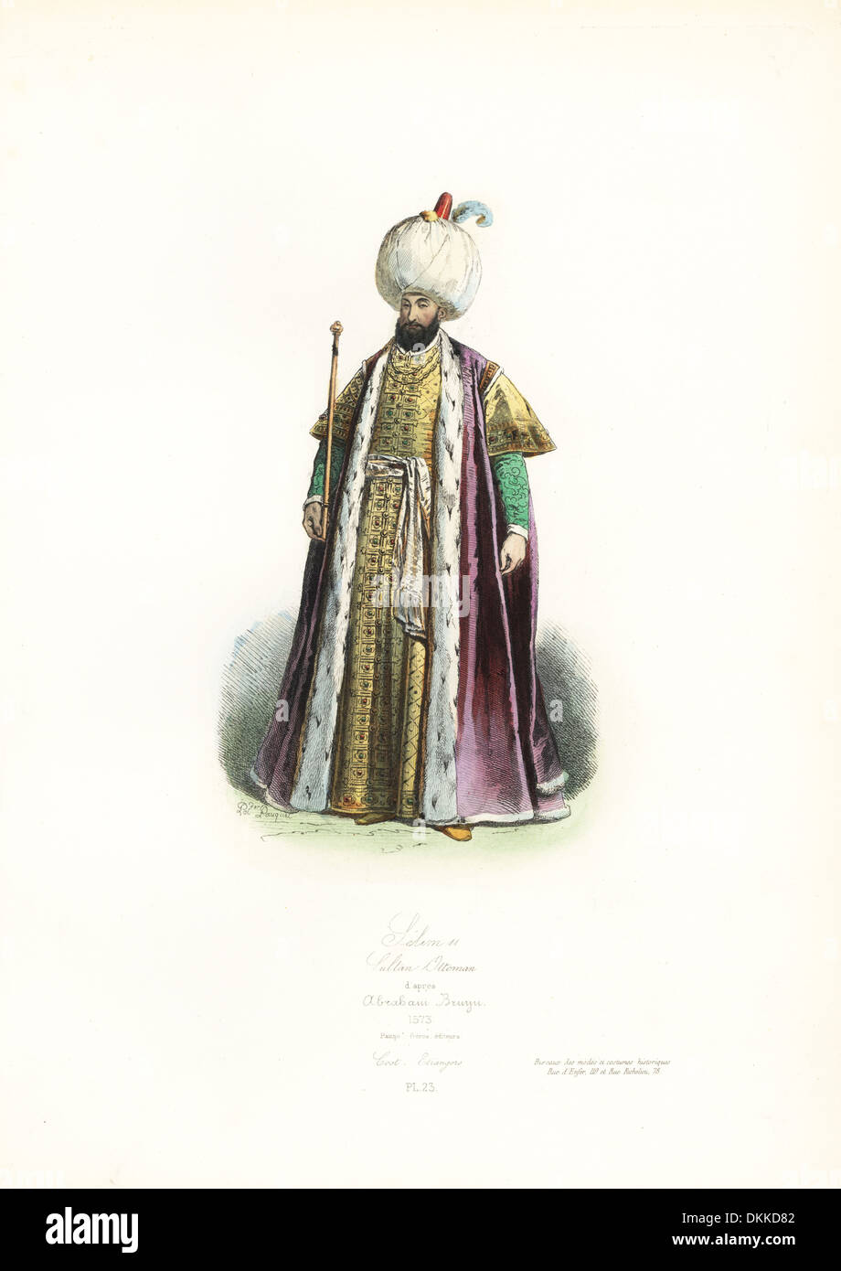 Selim II., Sultan des Osmanischen Reiches, nach Abraham de Bruyn, 1573. Stockfoto
