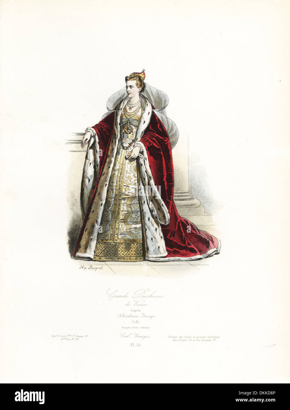 Großherzogin von Venedig nach Abraham de Bruyn, 1581. Stockfoto