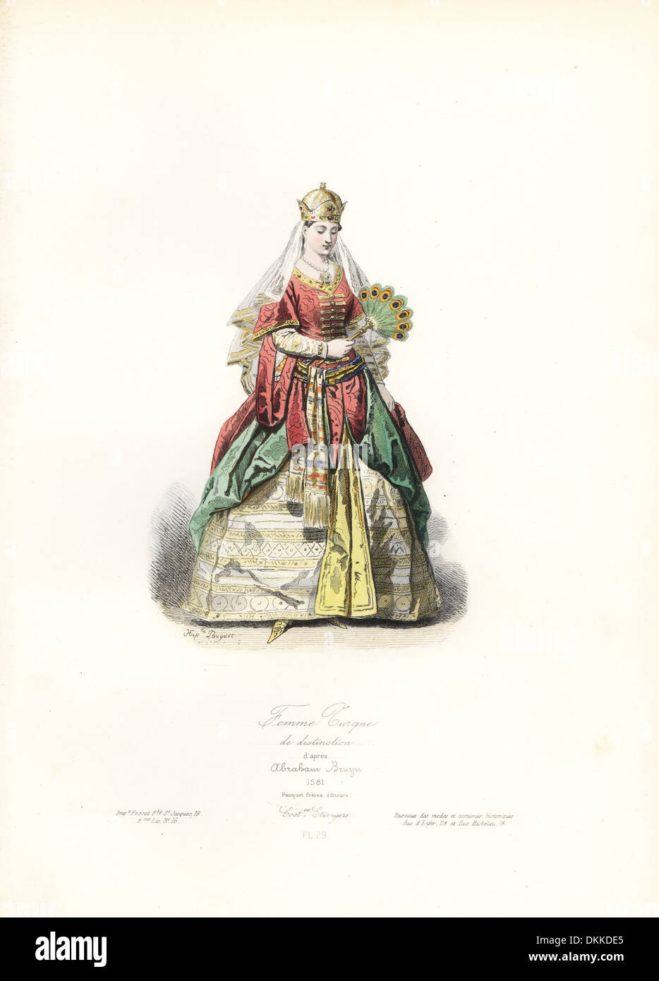 Türkin Unterscheidung nach Abraham de Bruyn, 1581. Stockfoto