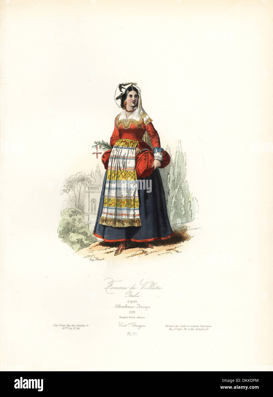 Frau von Velletri, Italien, nach Abraham de Bruyn, 1581. Stockfoto