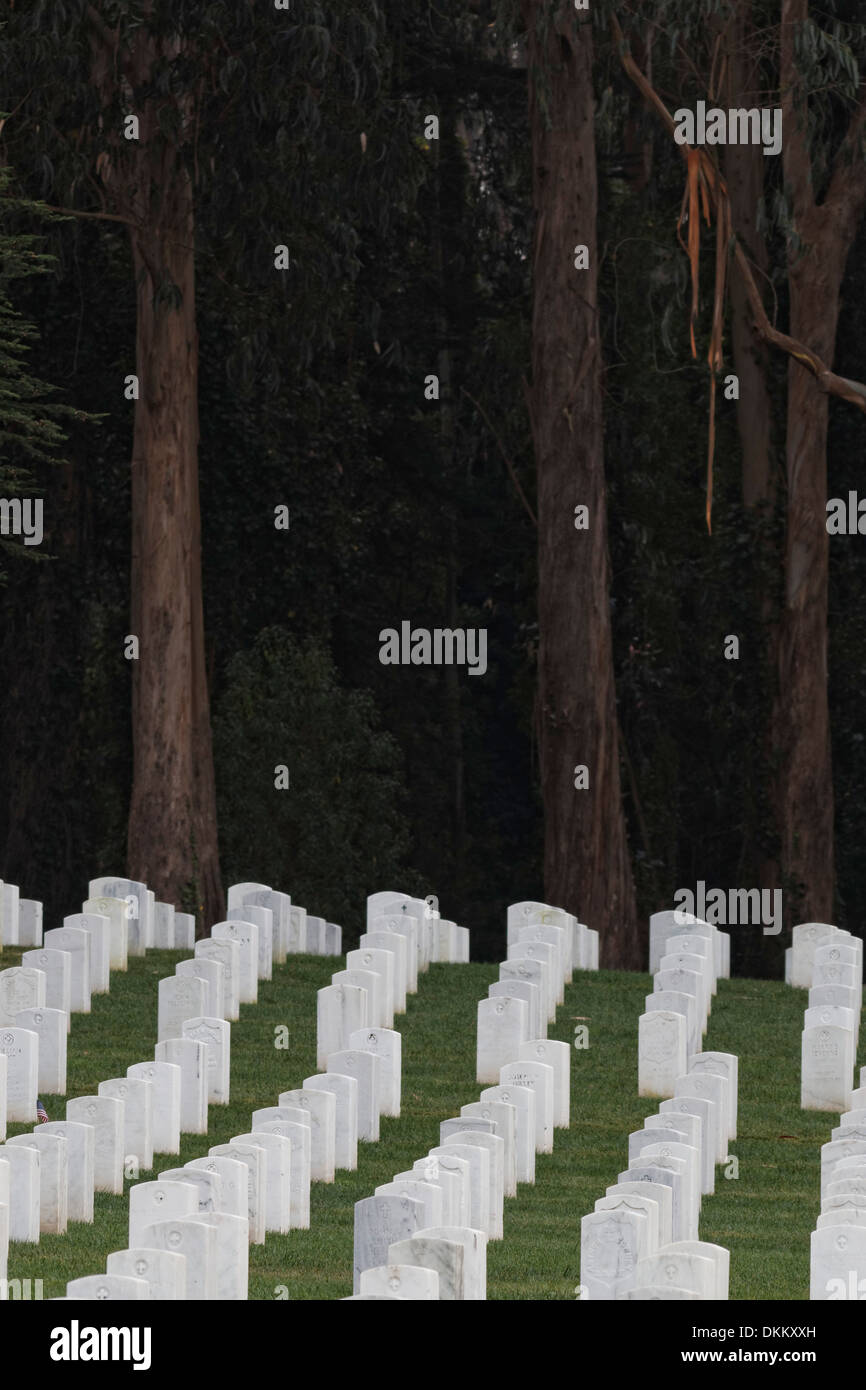 San Francisco National Cemetery ist ein US-Nationalfriedhof, befindet sich in der Presidio von San Francisco, Kalifornien. Stockfoto