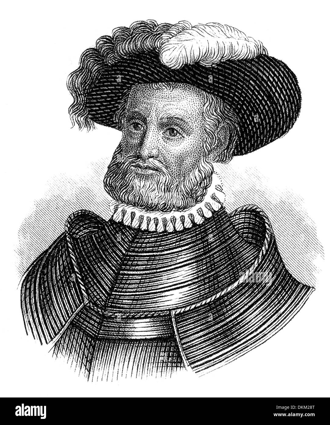 Georg von Frundsberg oder Fronsberg oder Freundsberg, 1473-1528, einem südlichen deutschen Soldaten und ein Söldnerführer dienen der Impe Stockfoto