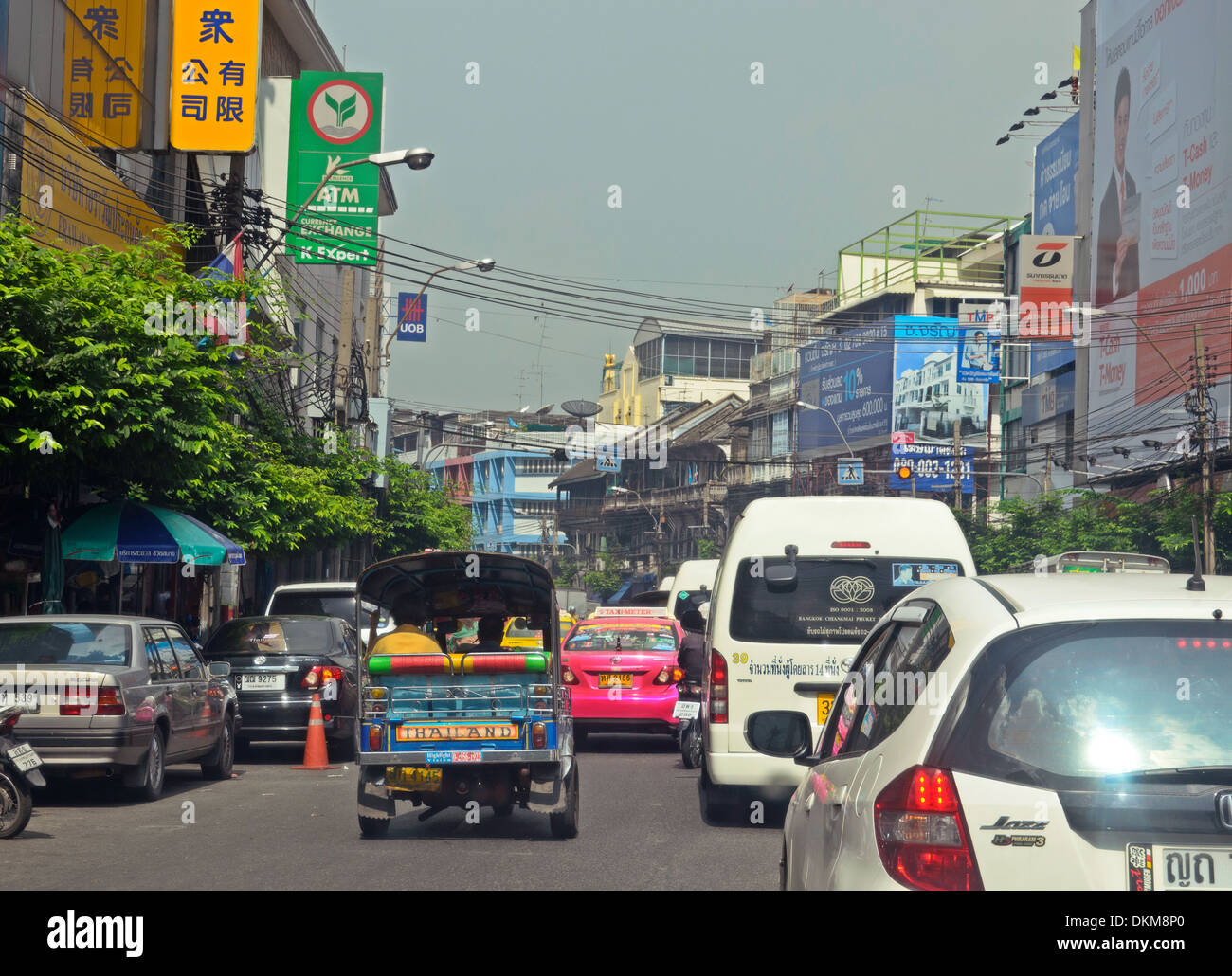 Straßenverkehr in Bangkok Stockfoto