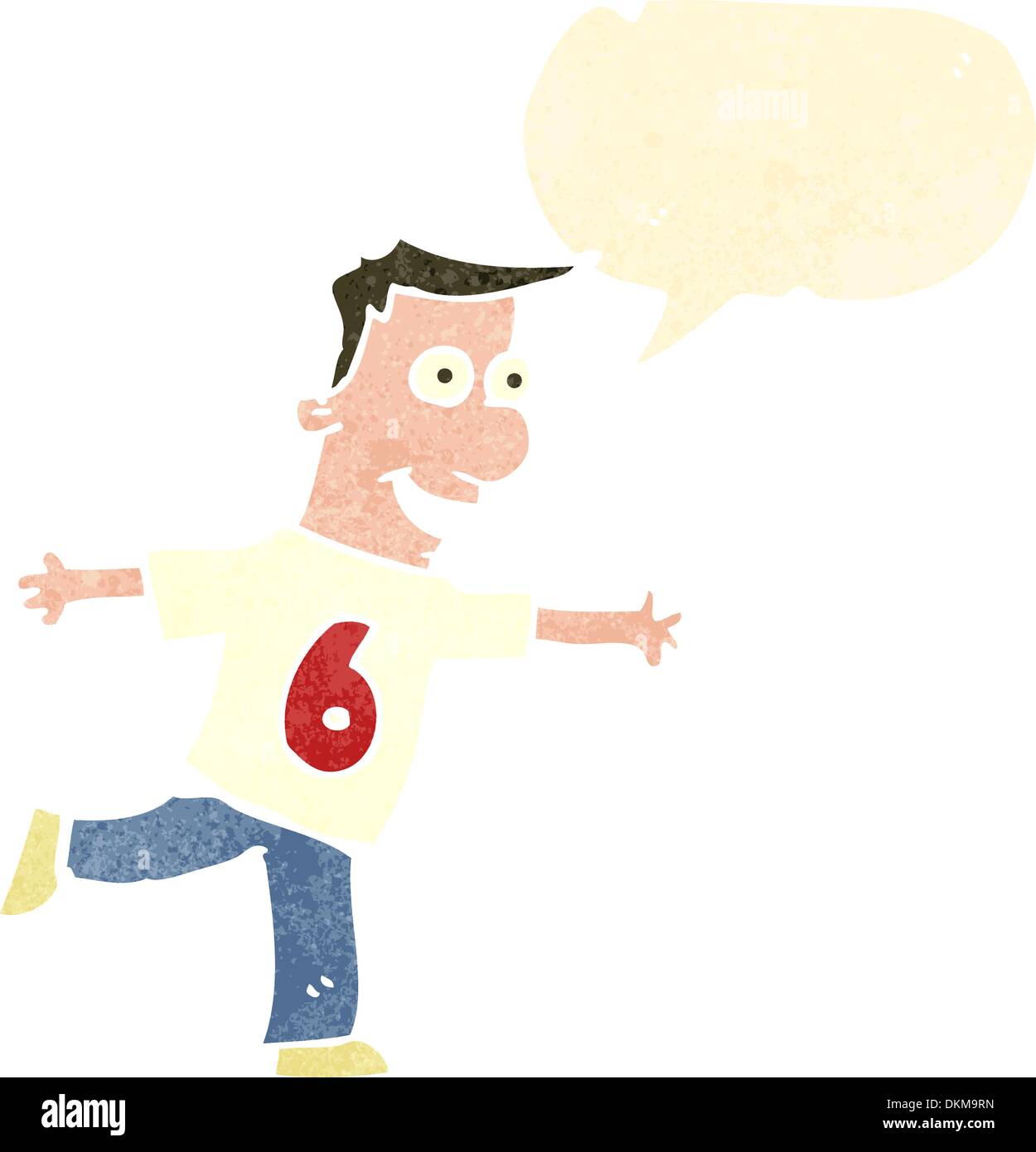 Retro-Cartoon mit Textur. Isolated on White. Stock Vektor