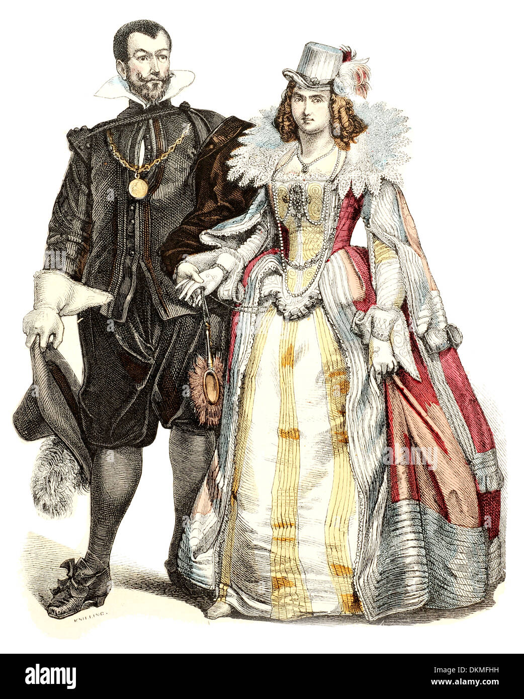 17. Jahrhundert Kleid XVII spanisches Gericht in den Niederlanden