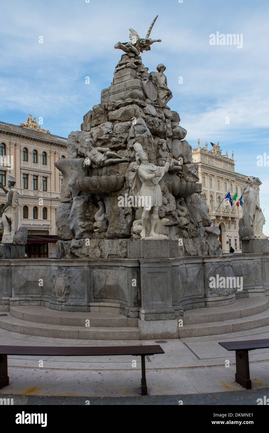 Piazza Unita in Triest, Italien Stockfoto