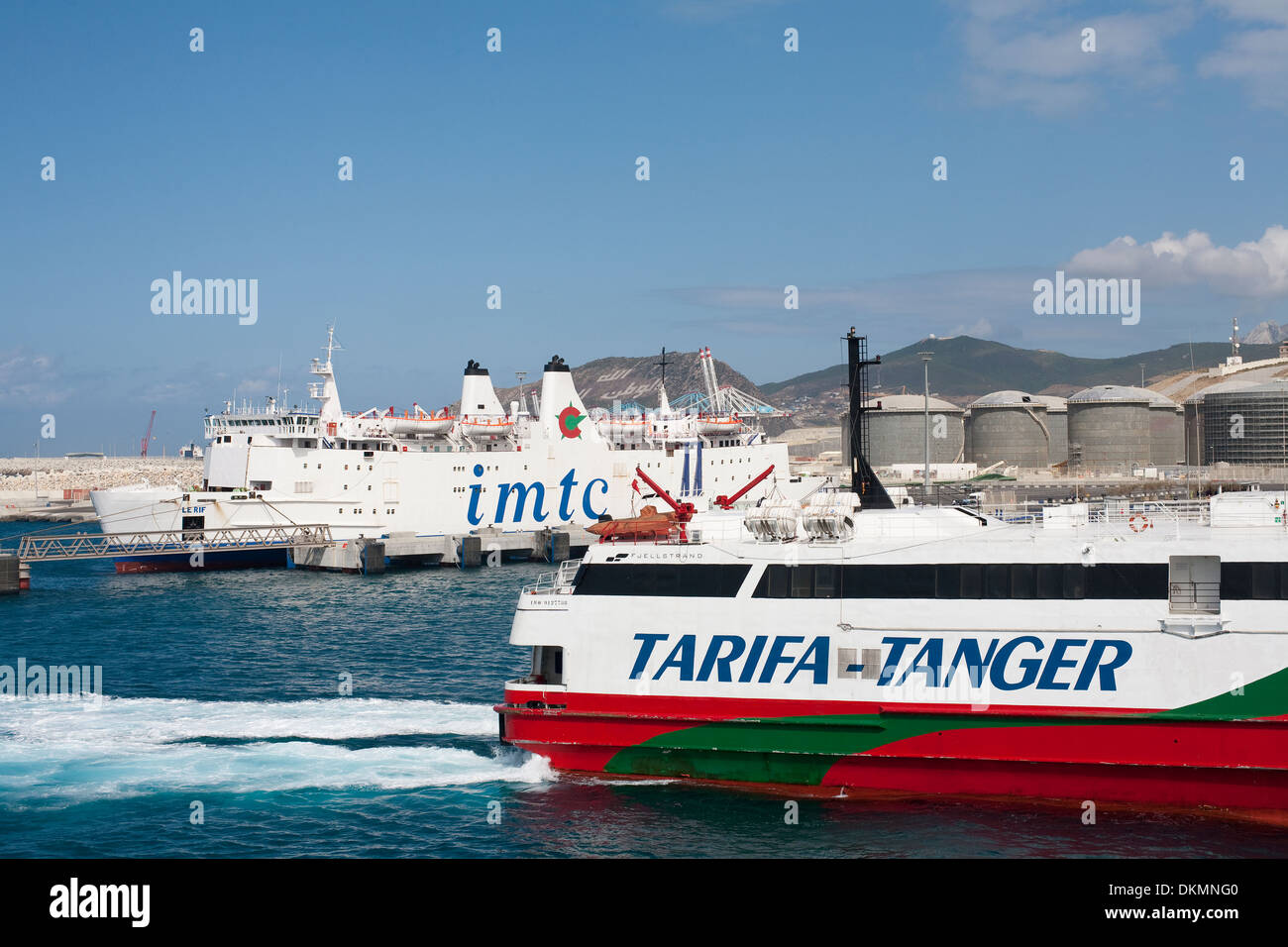 Fähren in Tanger Med. Stockfoto