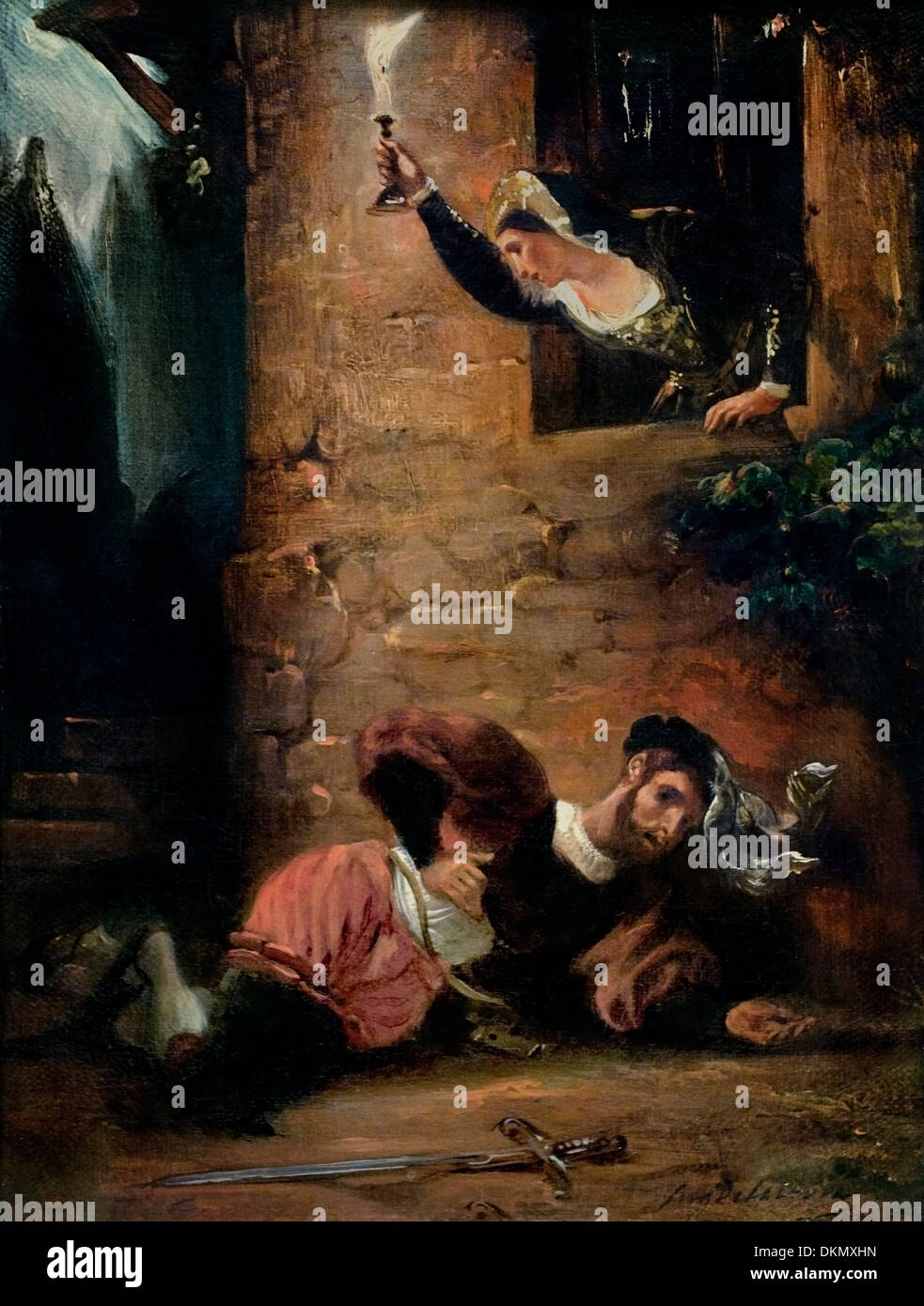 Der Tod von Ophelia 1838 Eugene Delacroix 1798-1863 Frankreich Französisch Stockfoto