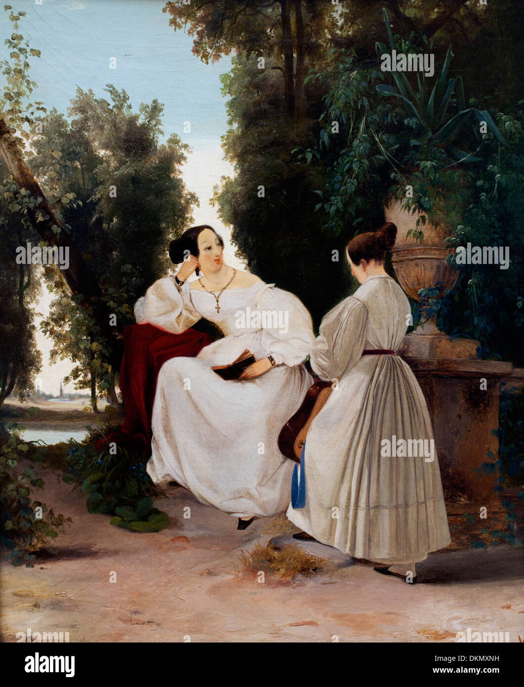 Zwei Damen in den Park 1830 Carl Blechen 1798-1840 Deutsch Deutschland Stockfoto