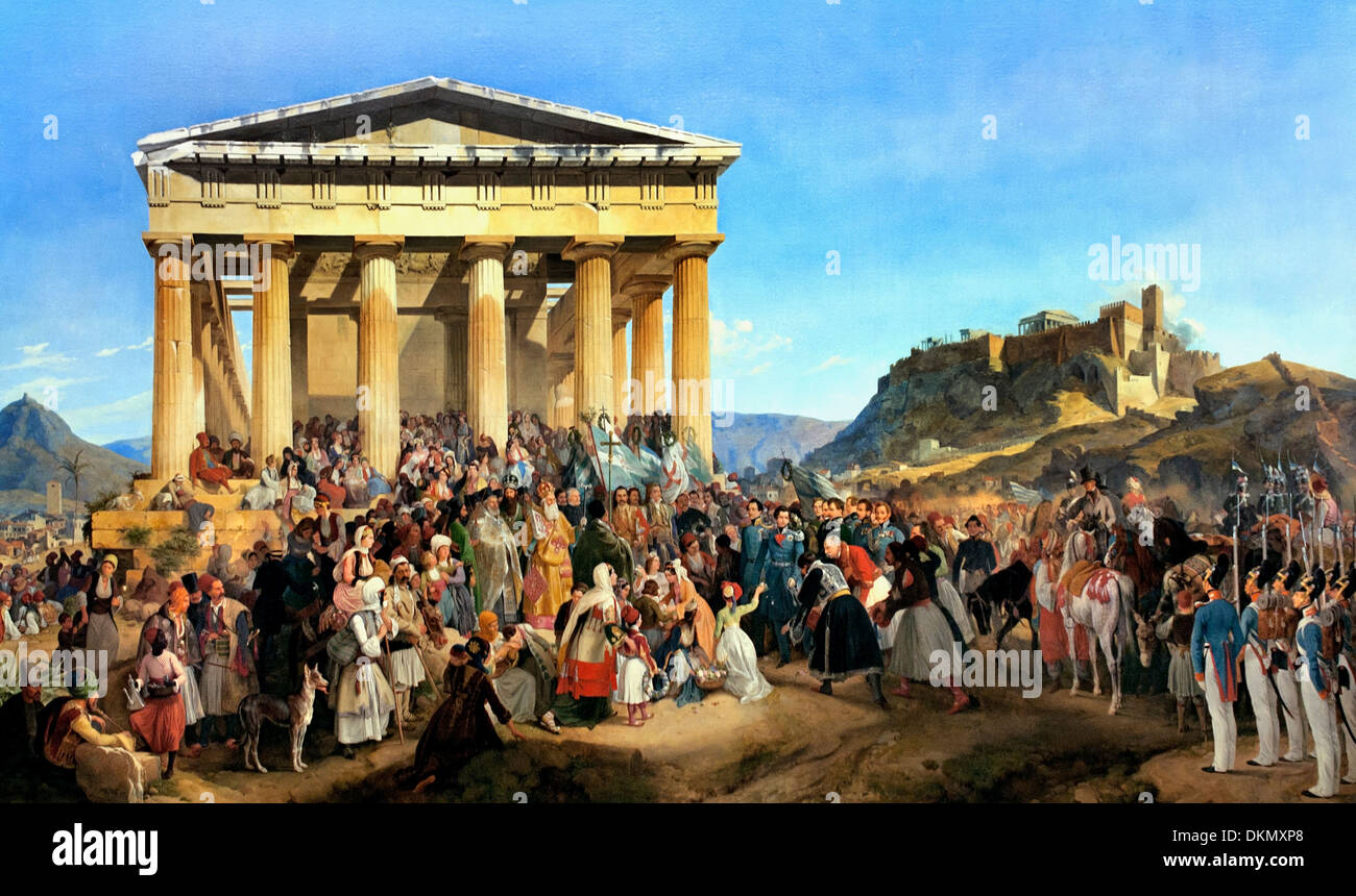 DIE Eingabe von König OTHON von Griechenland IN Athen (1839) PETER VON HESS (1792-1871) Deutsch Stockfoto