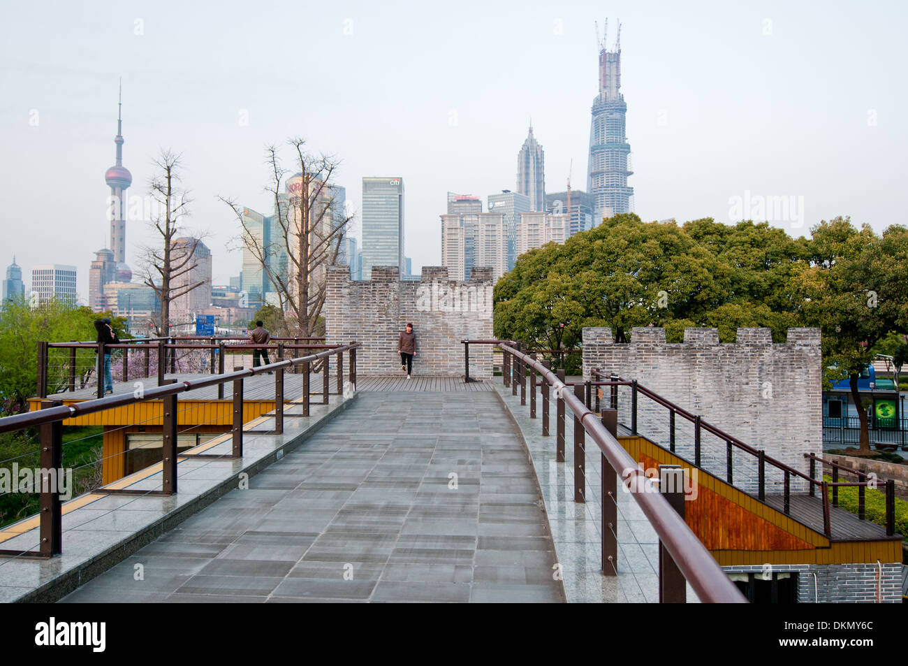 Huangpu park shanghai pudong stadt skyline orientalische perle