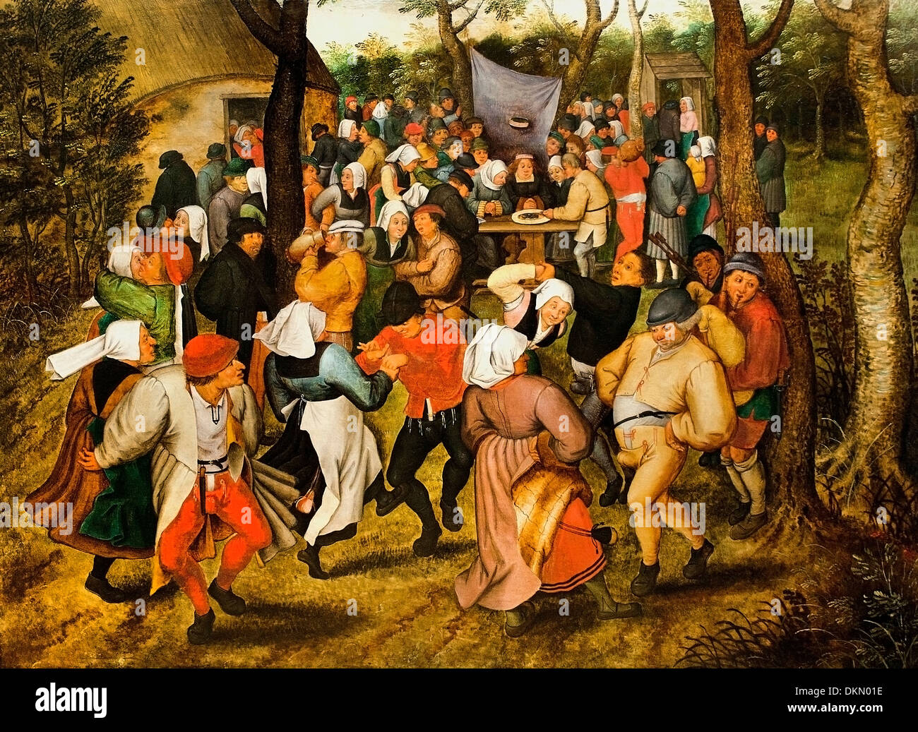 Bauernhochzeit von Pieter Brueghel der ältere (1525 / 1530-1569) belgischen Belgien Flämisch Stockfoto