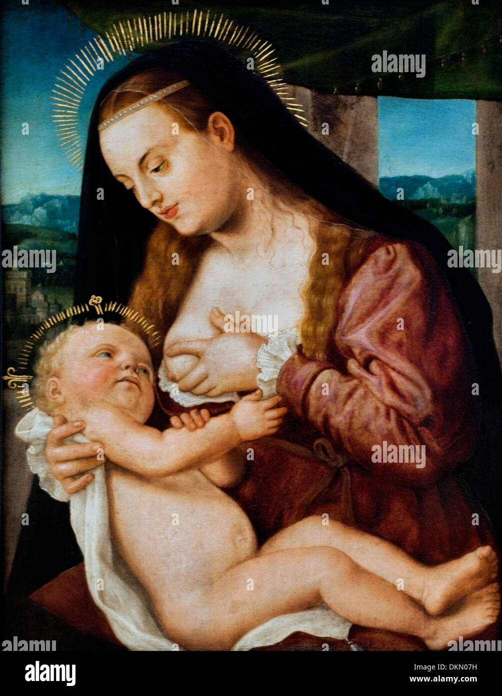 Maria Mit Kind - Maria mit Kind von Barthel Beham 1502-1540 Deutsch Deutschland Stockfoto