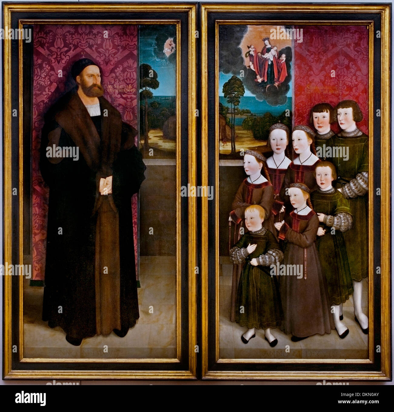 Bernhard Strigel (1460/61-1528) - sterben Acht Kinder des Konrad Auftrage - die acht Kinder von Konrad Reh Deutsch Deutschland Stockfoto