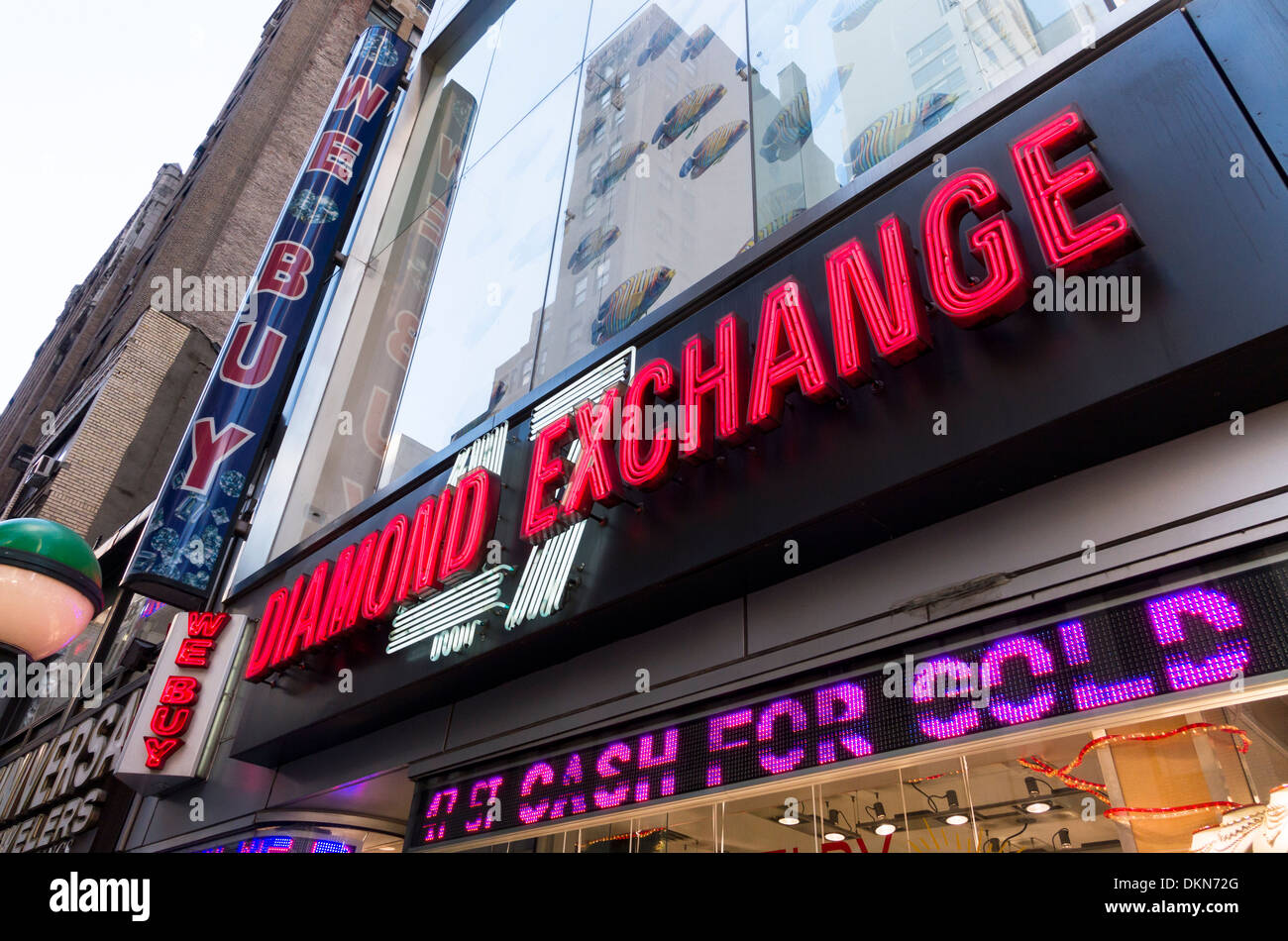 Diamantenbörse in New York City Stockfoto