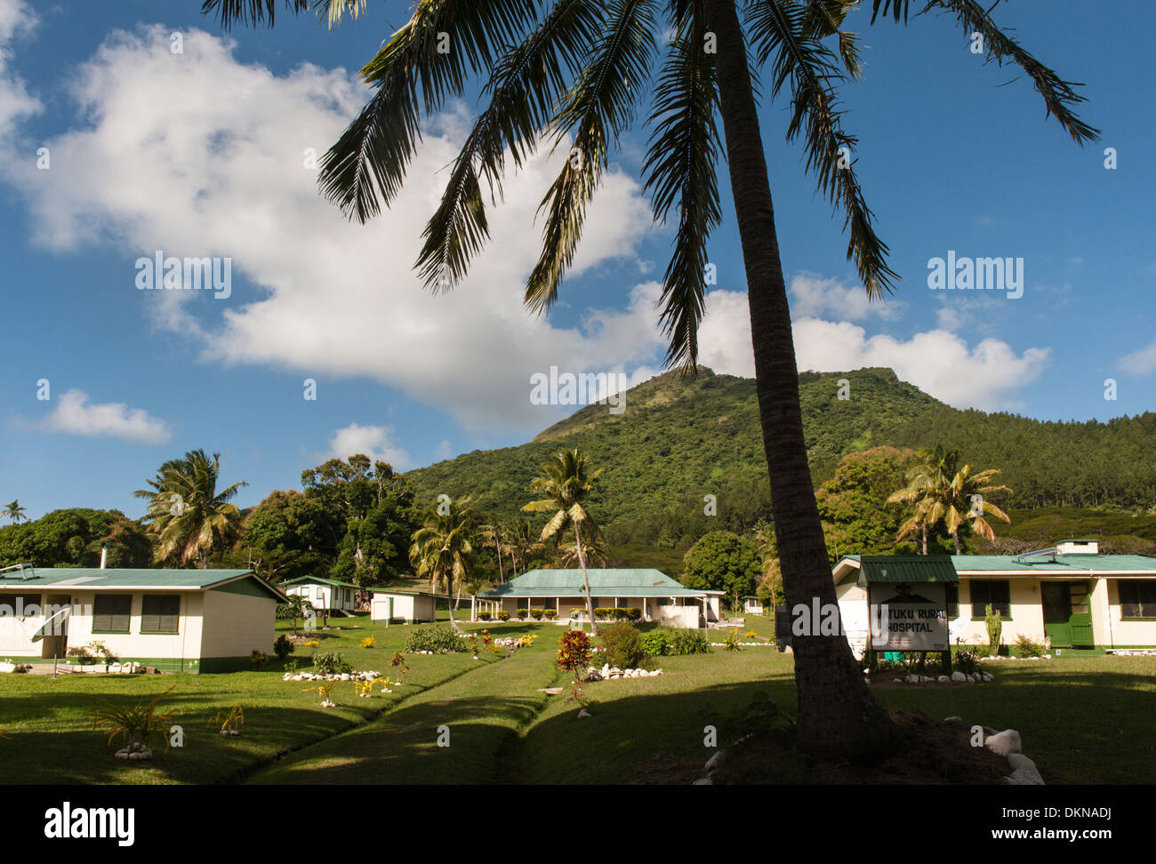 Matuku Rural Krankenhaus in das Dorf Aroi, was uns gesagt wurde, ist das älteste Krankenhaus in Fidschi. Matuku, südlichen Laus, Fidschi Stockfoto