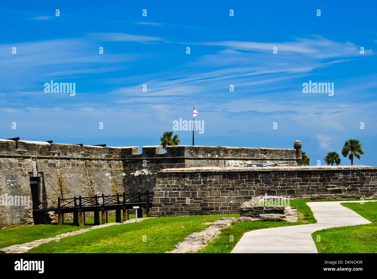 Details des Castillo San Marco in Saint Augustine in Florida Stockfoto