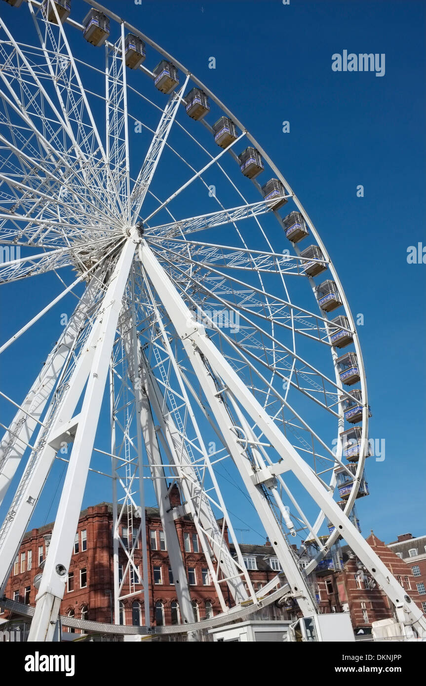 Riesenrad in Leeds, Sommer 2013 positioniert Stockfoto