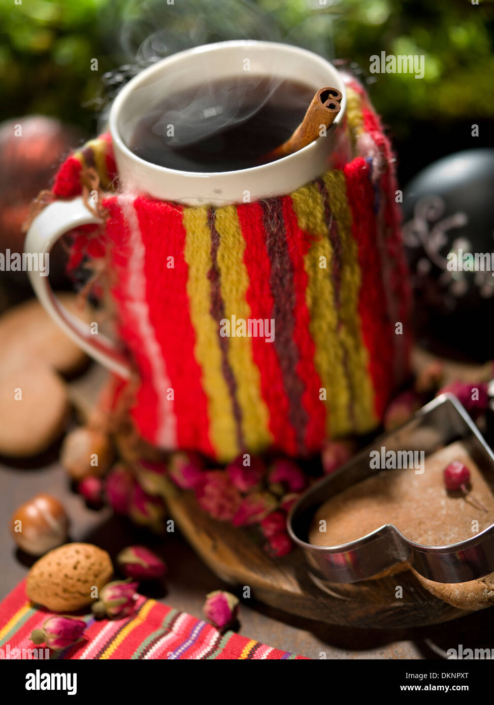 Glühwein, Weihnachten Glühwein festliches Heißgetränk Stockfoto