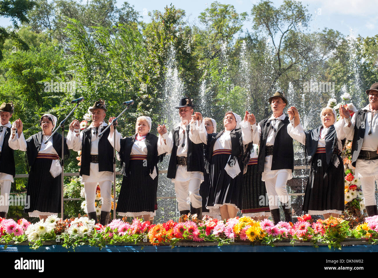 Moldauer Limba Noastra (Sprache Nationalfeiertag, 31. August) in Chisinau, der Hauptstadt der Republik Moldau zu feiern. Stockfoto