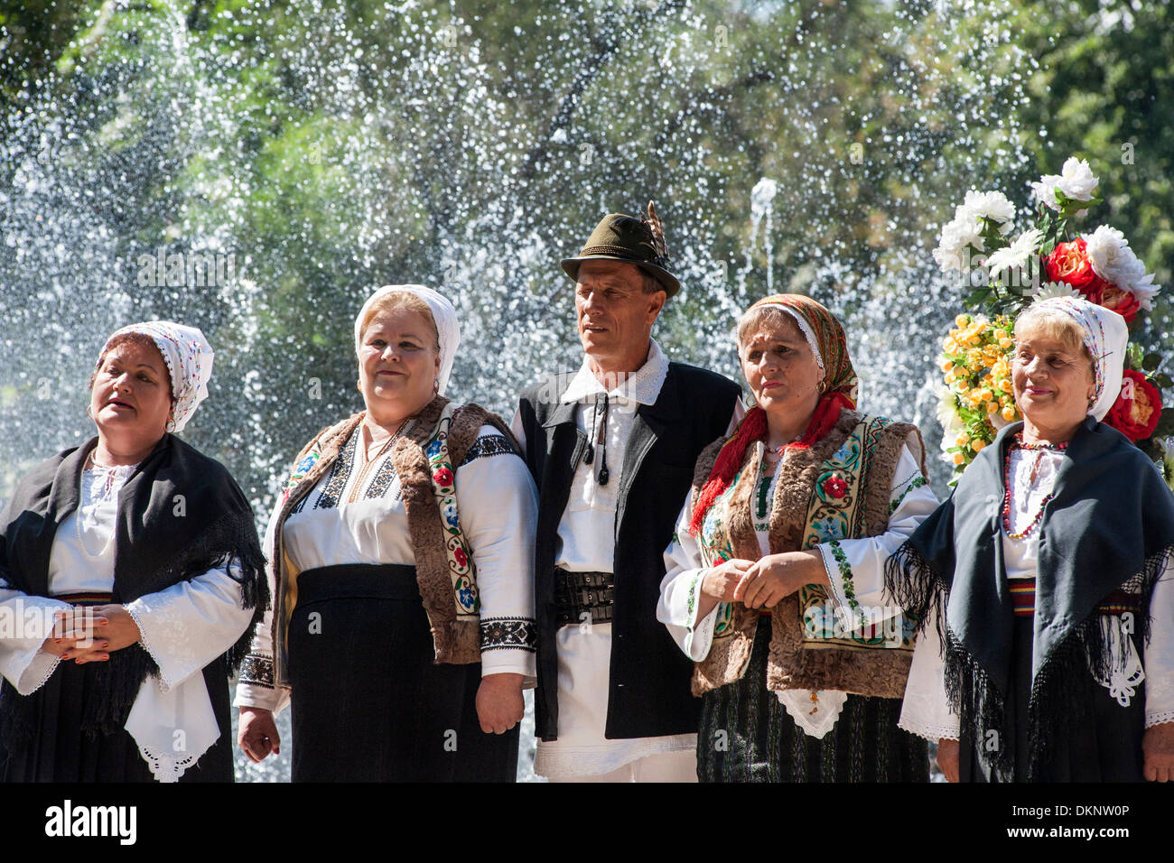 Moldauer Limba Noastra (Sprache Nationalfeiertag, 31. August) in Chisinau, der Hauptstadt der Republik Moldau zu feiern. Stockfoto