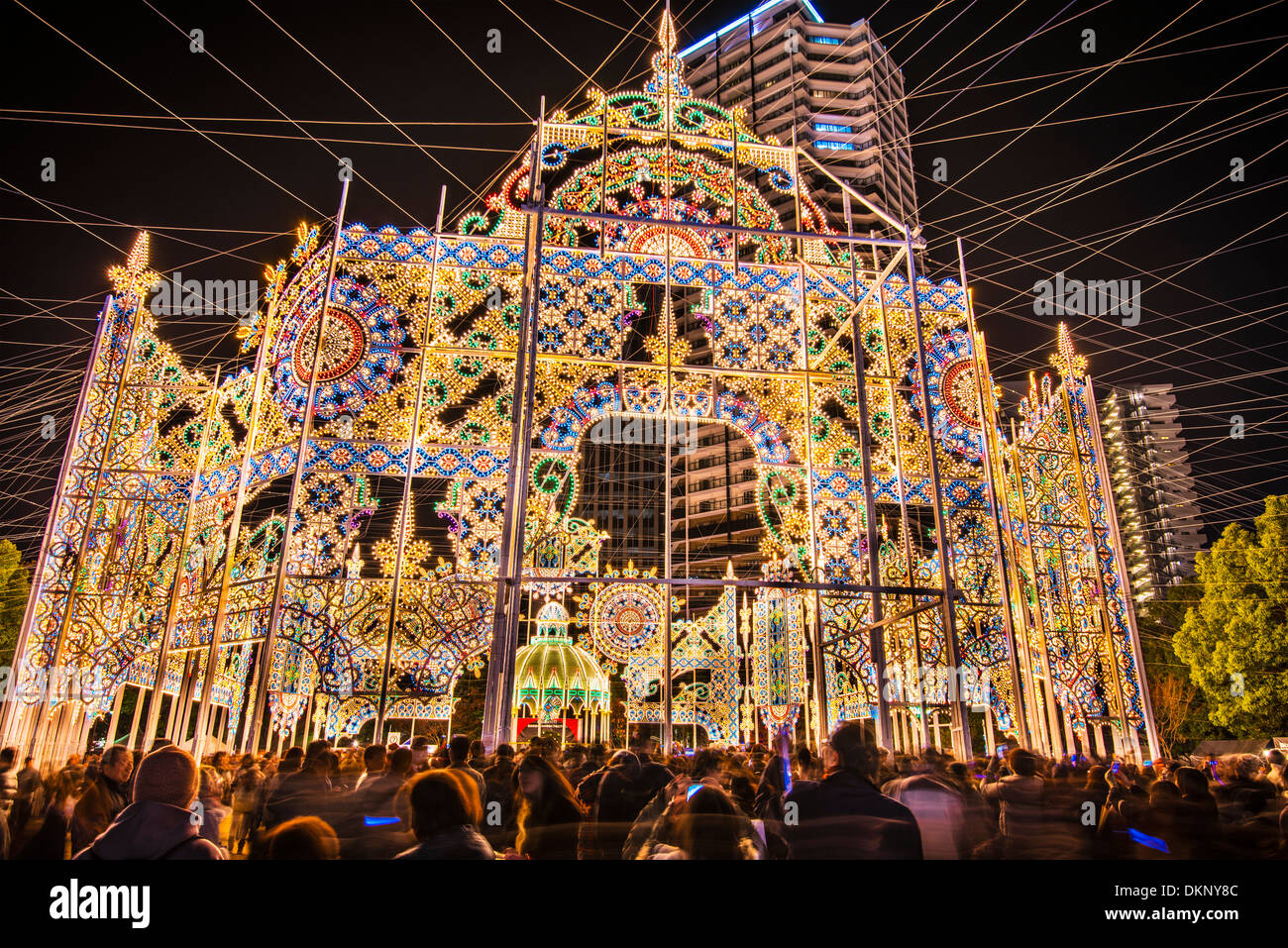 Luminarie Light Festival in Kobe, Japan. Stockfoto